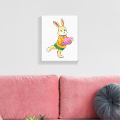 Bunny als secretaris van Laptop Canvas Afdruk (Insitu (Woonkamer))