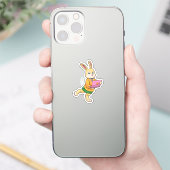 Bunny als secretaris van Laptop Sticker (Telefoon)