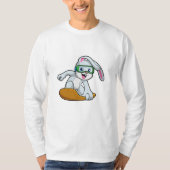 Bunny als Snowboarder met Snowboard T-shirt (Voorkant)