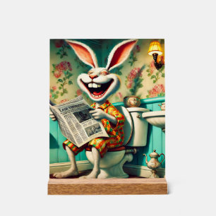 Bunny amusant sur Toilette Salle de bain Art