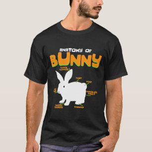 Bunny Anatomie Konijn Liefhebber Mam Grappig Bunny T-shirt