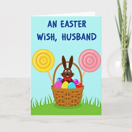 Bunny And Eggs Holiday Card Kaart (Voorkant)