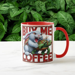 Bunny and Turtle: Koop een koffie voor me Mok