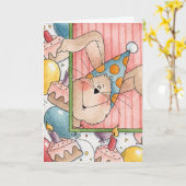 Bunny Anniversaire - Carte de voeux (Fleur jaune)