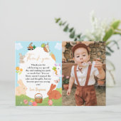 Bunny Anniversaire de Pâques Carte de remerciement (Debout devant)