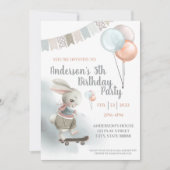 Bunny Anniversaire Fête Invitation (Devant)