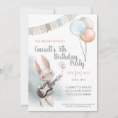 Bunny Anniversaire Fête Invitation (Devant)