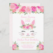 Bunny Anniversaire Invitation Un Bunny Anniversair (Devant / Derrière)