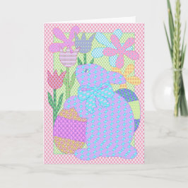 Bunny application card III Feestdagen Kaart