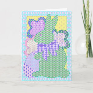 Bunny applique card I Feestdagen Kaart