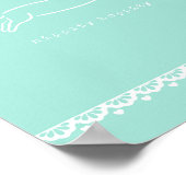 Bunny Art, Spring Art, Pasen Art (Mint) Poster (Hoek)