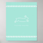 Bunny Art, Spring Art, Pasen Art (Mint) Poster (Voorkant)