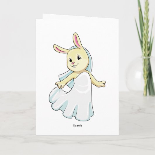 Bunny as Bride with Veil Kaart (Achterkant)
