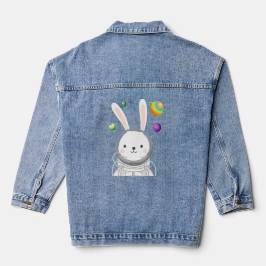 Bunny Astronaut Pâques Jour mignonne Space Rabbit (Verso)