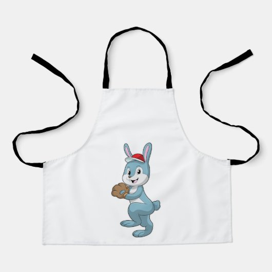 Bunny at Baseball met algemene honkbal Schort (Voorkant)