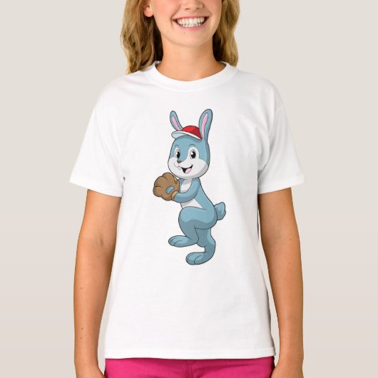 Bunny at Baseball met algemene honkbal T-shirt (Voorkant)