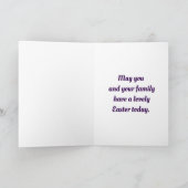 Bunny Avec Carte Vacances Pâques Rose (Intérieur)