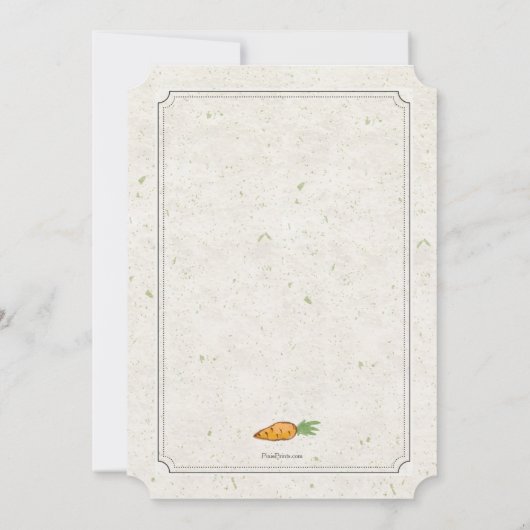 Bunny Avec Invitation Blue Bow (Dos)