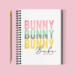 Bunny Babe Cute Modern Girly Easter, speciaal gepe Notitieboek
