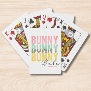 Bunny Babe Cute Modern Girly Easter, speciaal gepe Pokerkaarten