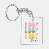 Bunny Babe Cute Modern Girly Easter, speciaal gepe Sleutelhanger (Voorkant Links)