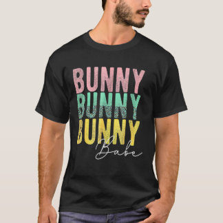 Bunny Babe  Leopard Cute Boys Girls Rabbit T-shirt
