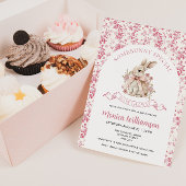 Bunny Baby Meisje Douche Uitnodiging Toile