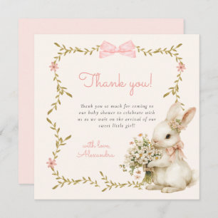  Bunny Baby shower Bedankt Card