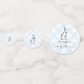Bunny Baby shower Blue Gingham Table Confetti (Voorkanten)