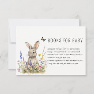 Bunny Baby shower Boeken Aanvraagkaart Kaart