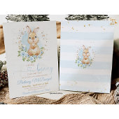 Bunny baby shower Boy Kaart