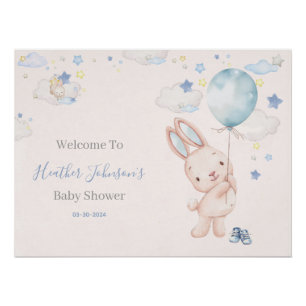 Bunny Baby shower Boy Perfect Poster