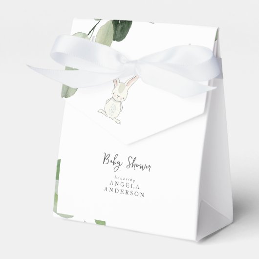 Bunny Baby shower Dank je wel Bedankdoosjes (Voorkant Zijde)