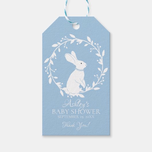 Bunny Baby shower Favor Gift Label Cadeaulabel (Voorkant)
