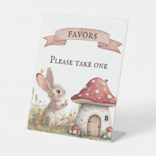  Bunny Baby shower Favors Reclamebord Met Voetstuk