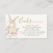 Bunny Baby shower fille apporter une carte de livr (Devant)