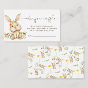 Bunny baby shower fille carte de tombole
