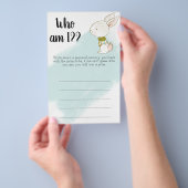 Bunny Baby shower Game - Hoe gaat het met mij? Flyer (Hand)