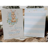 Bunny Baby shower Invitation Boy Spring boho