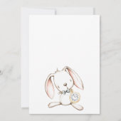 Bunny Baby shower Meisje Kaart (Achterkant)