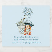 Bunny Baby shower Mousserende Wijn Label Sparkling Wijnetiket (Enkel label)