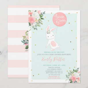 Bunny Baby shower nodigt uit tot een speciale bunn Kaart