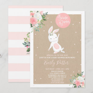Bunny Baby shower nodigt uit tot een speciale bunn Kaart
