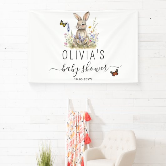Bunny Baby shower Party Grote Banner (Insitu)