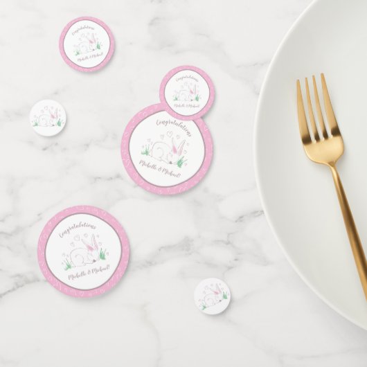 Bunny Baby shower Spring Pink Girl Confetti (Groep)