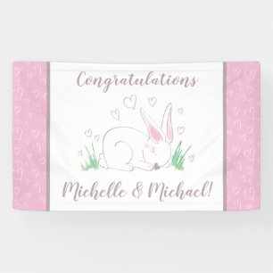 Bunny Baby shower Spring Pink Girl Spandoek