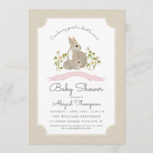Bunny Baby shower Uitnodigen Kaart