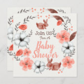 Bunny Baby shower Uitnodiging (Voorkant / Achterkant)