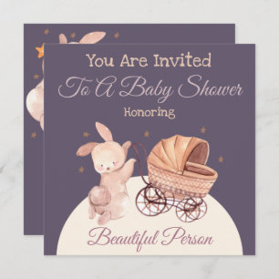 Bunny Baby shower Uitnodiging