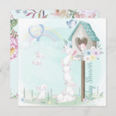 Bunny Baby shower Uitnodiging (Voorkant / Achterkant)